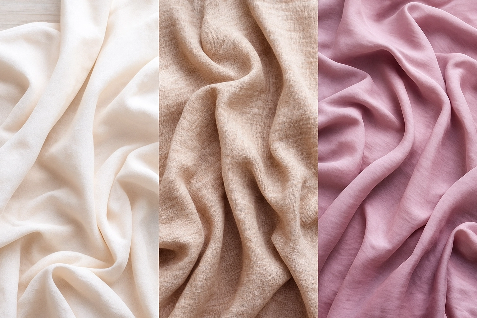 پارچه نخی، لینن و ریون