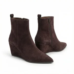 نیم بوت جیر زنانه قهوه‌ای