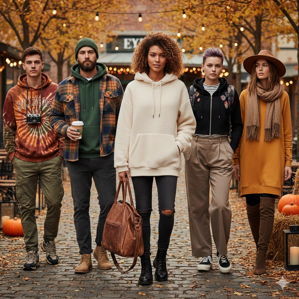 استایل پاییزه با هودی