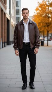 کت چرم مردانه