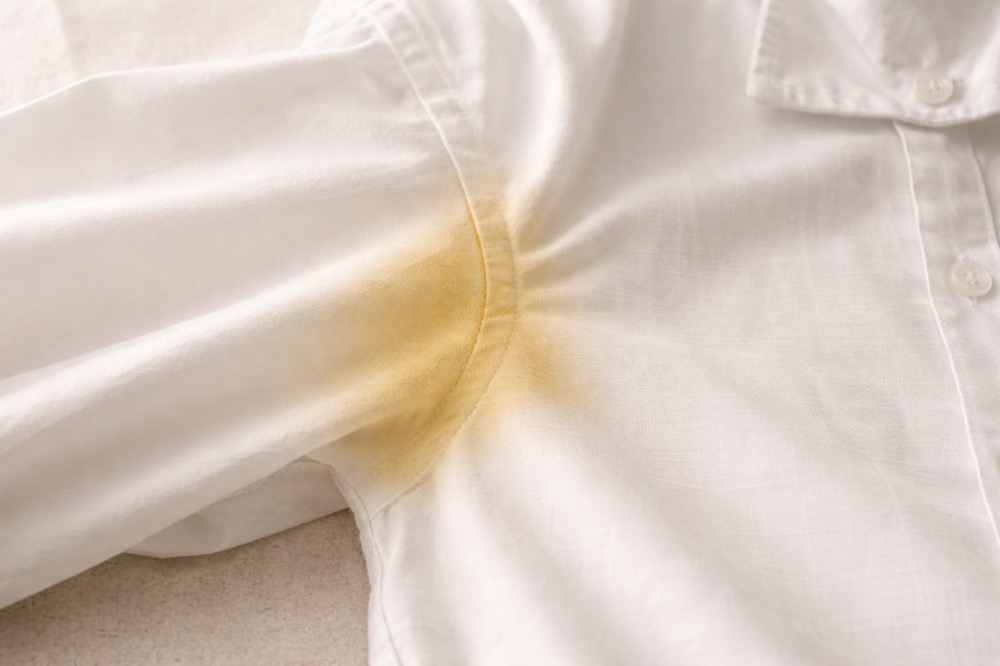 از بین بردن زردی زیر بغل لباس