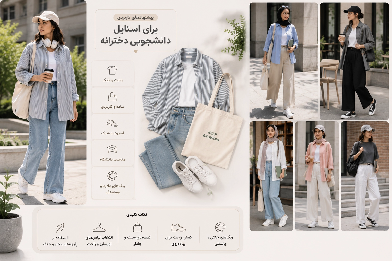 راهنمای استایل دانشجویی تابستانه