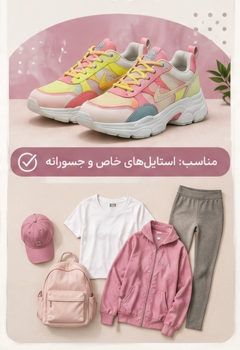 استایل اسپرت با کتانی رنگی