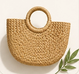 کیف بافتنی یا حصیری برای استایل تابستانی دخترانه